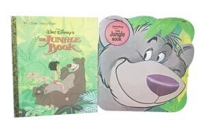 Walt Disney The Jungle Book Little Golden Book & Golden Shape Book Softcovers